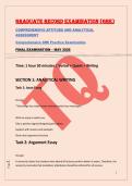 GRADUATE RECORD EXAMINATION &lpar;GRE&rpar; &NewLine;COMPREHENSIVE APTITUDE AND ANALYTICAL &NewLine;ASSESSMENT &NewLine;Comprehensive GRE Practice Examination