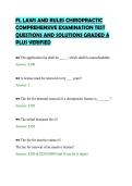 FL LAWS AND RULES CHIROPRACTIC&NewLine;COMPREHENSIVE EXAMINATION TEST&NewLine;QUESTIONS AND SOLUTIONS GRADED A&NewLine;PLUS VERIFIED