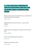 FL LAWS AND RULES CHIROPRACTIC&NewLine;PRACTICE EXAM BANK QUESTIONS AND&NewLine;SOLUTIONS HIGHLY ACCURATE FINAL&NewLine;REVIEW&NewLine;