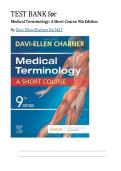 TEST BANK-Medical Terminology&colon; A Short Course 9th Edition by Davi-Ellen Chabner&comma; All chapters Covered&vert;&vert; Complete Guide