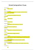 Dental Jurisprudence Exam Questions and Answers
