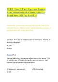 TCEQ Class D Water Operator License Exam Questions with Correct Answers Brand New 2026 Top Rated A&plus;