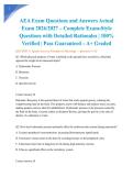 AEA Exam Questions and Answers Actual Exam 2026&sol;2027 &ndash; Complete Exam-Style Questions with Detailed Rationales &vert; 100&percnt; Verified &vert; Pass Guaranteed &ndash; A&plus; Graded&NewLine;&NewLine;