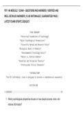 PSY 140 MODULE 1 EXAM &ndash; QUESTIONS AND ANSWERS &vert; VERIFIED AND &NewLine;WELL DETAILED ANSWERS &vert; PLUS RATIONALES &vert; GUARANTEED PASS &vert; &NewLine;LATEST EXAM UPDATE 2026&sol;2027