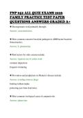 FNP 652 ALL QUIZ EXAMS 2026&NewLine;FAMILY PRACTICE TEST PAPER&NewLine;QUESTIONS ANSWERS GRADED A&plus;