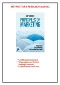 Instructor&rsquo;s Resource Manual &vert; Principles of Marketing&comma; 20th Edition by Kotler & Armstrong