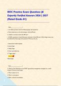 BOC Practice Exam Questions &vert;& Expertly Verified Answers 2026 &vert; 2027 &lpar;Rated Grade A&plus;&rpar;&NewLine;&NewLine;   
