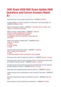 NSC Exam 2026 Updated Questions and Answers Study Guide