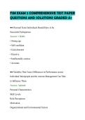 FSM EXAM 3 COMPREHENSIVE TEST PAPER&NewLine;QUESTIONS AND SOLUTIONS GRADED A&plus;&NewLine;