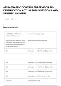 ATSSA TRAFFIC CONTROL SUPERVISOR RE-CERTIFICATION ACTUAL 2026 QUESTIONS AND VERIFIED ANSWERS
