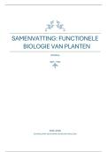 Samenvatting Functionele Biologie van Planten &vert; KU Leuven &vert; 2025&sol;26