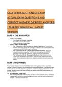 2026&sol;2027 California Auctioneer Exam Test Bank &vert; Actual Verified Questions&comma; Answers & Legal Rationale &lpar;S-Tier Guide&rpar;