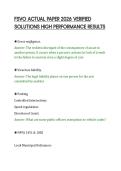 FSVO ACTUAL PAPER 2026 VERIFIED&NewLine;SOLUTIONS HIGH PERFORMANCE RESULTS