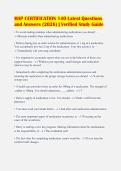 MAP CERTIFICATION 140 Latest Questions&NewLine;and Answers &lpar;2026&rpar; &vert; Verified Study Guide