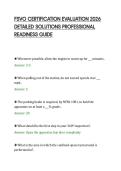 FSVO CERTIFICATION EVALUATION 2026&NewLine;DETAILED SOLUTIONS PROFESSIONAL&NewLine;READINESS GUIDE