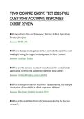 FSVO COMPREHENSIVE TEST 2026 FULL&NewLine;QUESTIONS ACCURATE RESPONSES&NewLine;EXPERT REVIEW