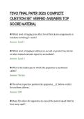 FSVO FINAL PAPER 2026 COMPLETE&NewLine;QUESTION SET VERIFIED ANSWERS TOP&NewLine;SCORE MATERIAL