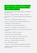 KAPLAN MEDICAL SURGICAL INTEGRATED&NewLine;Newest Questions and Answers &lpar;2026&rpar; &vert;&NewLine;100&percnt; Verified Solutions