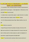 FL Life and Health Insurance 2-15 Practice Exam&colon; 165 Questions & Answers