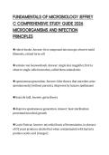 FUNDAMENTALS OF MICROBIOLOGY JEFFREY&NewLine;C COMPREHENSIVE STUDY GUIDE 2026&NewLine;MICROORGANISMS AND INFECTION&NewLine;PRINCIPLES&NewLine;