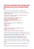 NSC Exam 2026 Updated Questions and Answers Study Guide