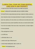 Florida GHP Final Exam Study Guide&colon; General Lines Health & Property Insurance Questions and Varified Accurate Answers &vert;&vert;GUARANTEED PASS