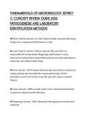 FUNDAMENTALS OF MICROBIOLOGY JEFFREY&NewLine;C CONCEPT REVIEW GUIDE 2026&NewLine;PATHOGENESIS AND LABORATORY&NewLine;IDENTIFICATION METHODS&NewLine;