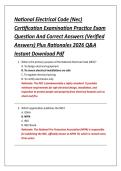 National Electrical Code &lpar;Nec&rpar; &NewLine;Certification Examination Practice Exam &NewLine;Question And Correct Answers &lpar;Verified &NewLine;Answers&rpar; Plus Rationales 2026 Q&A &NewLine;Instant Download Pdf 
