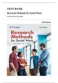 Test Bank &mdash; Research Methods for Social Work&comma; 10th Edition &lpar;Rubin&comma; 2023&rpar;&comma; Chapters 1-25 &vert; All Chapters Covered