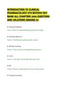 INTRODUCTION TO CLINICAL&NewLine;PHARMACOLOGY 9TH EDITION TEST&NewLine;BANK ALL CHAPTERS 2026 QUESTIONS&NewLine;AND SOLUTIONS GRADED A&plus;