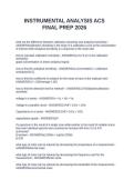 INSTRUMENTAL ANALYSIS ACS FINAL PREP 2026