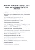 ACS INSTRUMENTAL ANALYSIS PREP EXAM QUESTIONS WITH VERIFIED ANSWERS&NewLine;&NewLine;