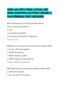 NURS 5433 FNP II FINAL ACTUAL TEST&NewLine;BANK QUESTIONS SOLUTIONS GRADED A&NewLine;PLUS PREMIUM STUDY RESOURCE