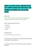 NURS 5433 FNP II FINAL CERTIFICATION&NewLine;TEST PAPER COMPLETE QUESTIONS AND&NewLine;CORRECT ANSWERS FULL SOLUTION&NewLine;GUIDE