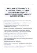 &NewLine;INSTRUMENTAL ANALYSIS ACS EXAM FINAL &vert; COMPLETE EXAM QUESTIONS AND CORRECT ANSWERS&vert; &lpar;2025 UPDATE&rpar; ASSURED SUCCESS&vert; GRADE A&plus;&NewLine;