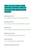 NURS 5433 FNP II FINAL PAPER&NewLine;QUESTIONS ANSWERS COMPLETE&NewLine;SOLUTION VIEW AHEAD SUCCESS&NewLine;STRATEGY