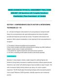 NR509 ADVANCED PHYSICAL ASSESSMENT FINAL EXAM 2026&sol;2027 &vert; 88 Questions with Complete Solutions &vert; Chamberlain &vert; Pass Guaranteed - A&plus; Graded&NewLine;&NewLine;