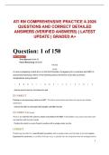 ATI RN COMPREHENSIVE PRACTICE A 2026 &vert; 150 QUESTIONS AND CORRECT DETAILED ANSWERS &lpar;VERIFIED ANSWERS&rpar; &vert; LATEST UPDATE &vert; GRADED A&plus; 