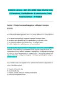 FLORIDA 6-20 ALL LINES ADJUSTER EXAM REVIEW 2026 &vert; 332 Questions &vert; Florida Statutes & Administrative Code &vert; Pass Guaranteed - A&plus; Graded&NewLine;&NewLine;