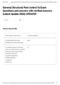 General Structural Pest control 7a Exam Questions and answers with verified Answers &lpar;Latest Update 2026&rpar; UPDATE&excl;&excl;&NewLine;&NewLine;