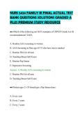 NURS 5434 FAMILY III FINAL ACTUAL TEST&NewLine;BANK QUESTIONS SOLUTIONS GRADED A&NewLine;PLUS PREMIUM STUDY RESOURCE