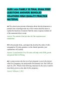 NURS 5434 FAMILY III FINAL EXAM PREP&NewLine;QUESTIONS ANSWERS BUNDLED&NewLine;SOLUTIONS HIGH QUALITY PRACTICE&NewLine;MATERIAL