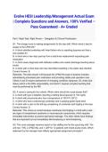 Evolve HESI Leadership&sol;Management Actual Exam 2026&sol;2027 &vert; Complete Questions and Answers&comma; 100&percnt; Verified &ndash; Pass Guaranteed - A&plus; Graded