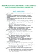 NURS 5344 Pharmacology Study Guide Bundle &vert; Tests 1&ndash;3 &vert; Questions &&NewLine;Answers &vert; University of Texas Arlington &vert; 2026 Update &lpar;A&plus;&rpar;