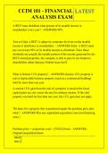 CCIM 101 - FINANCIAL &NewLine;ANALYSIS EXAM QUESTIONS  AND ANSWERS 2026 - 2027