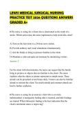 LEWIS MEDICAL SURGICAL NURSING&NewLine;PRACTICE TEST 2026 QUESTIONS ANSWERS&NewLine;GRADED A&plus;