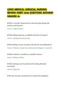 LEWIS MEDICAL SURGICAL NURSING&NewLine;REVIEW SHEET 2026 QUESTIONS ANSWERS&NewLine;GRADED A&plus;