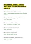 LEWIS MEDICAL SURGICAL NURSING&NewLine;STUDY GUIDE 2026 QUESTIONS ANSWERS&NewLine;GRADED A&plus;