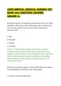LEWIS MEDICAL SURGICAL NURSING TEST&NewLine;BANK 2026 QUESTIONS ANSWERS&NewLine;GRADED A&plus;