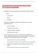 WOUND FINAL EXAM 2026 WITH 100&percnt; ACCURATE ANSWERS